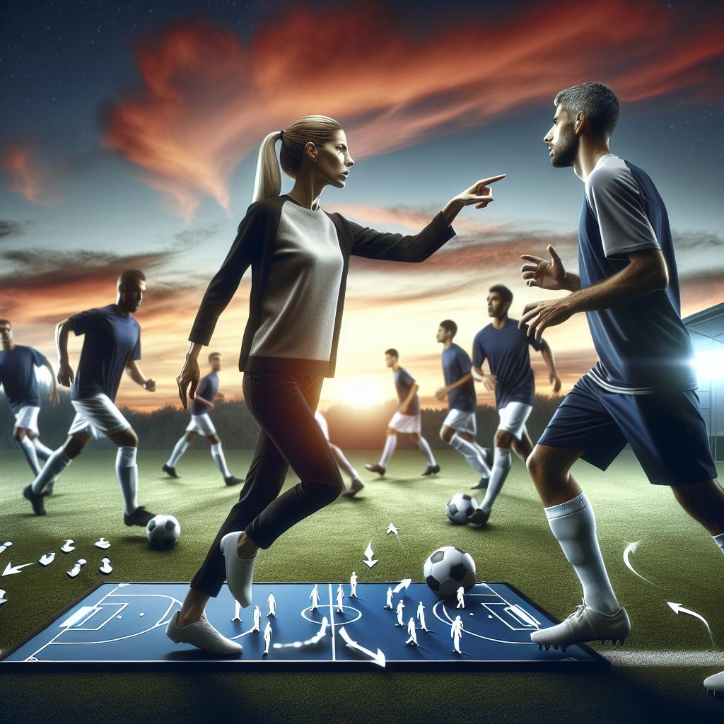 Football coaching transitions stock image