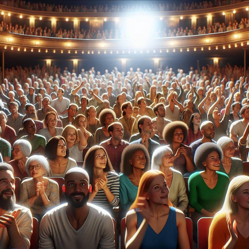 vibrant theatrical performance audience