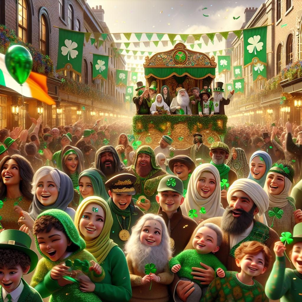Lively St. Patrick's Parade.