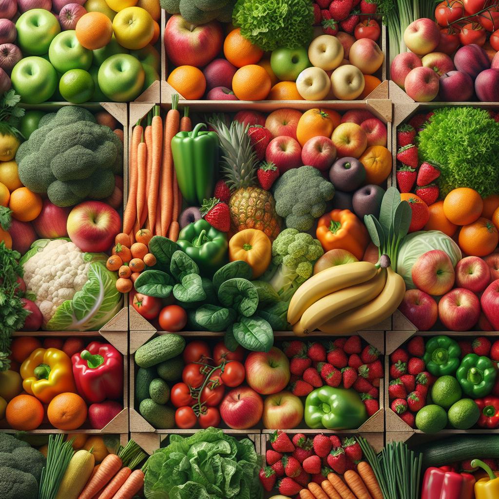 Fresh produce abundance display