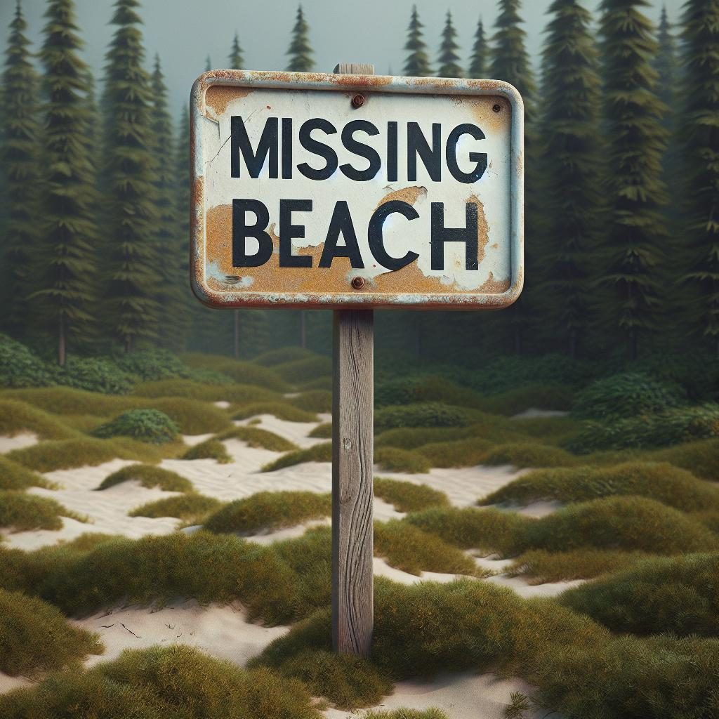 Missing beach sign found.
