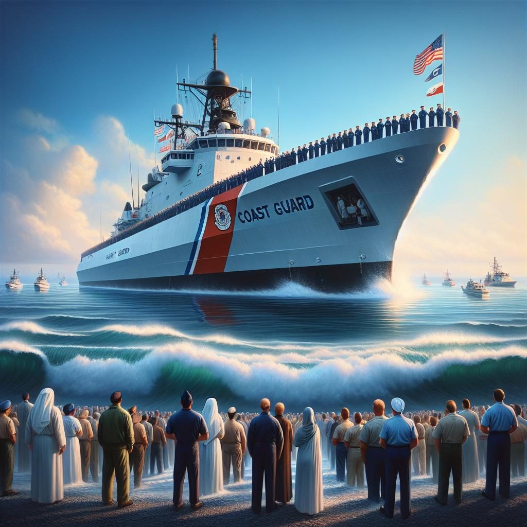 Coast Guard ship unveiling.