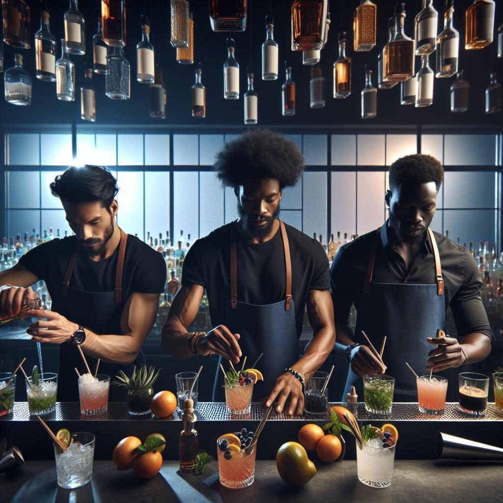 Cocktail creation competition concept.