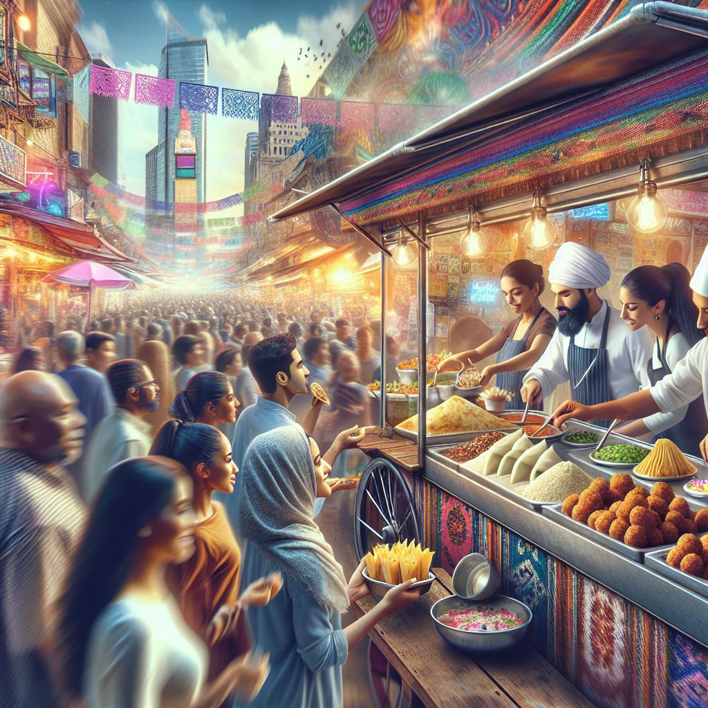 Vibrant street food scene.