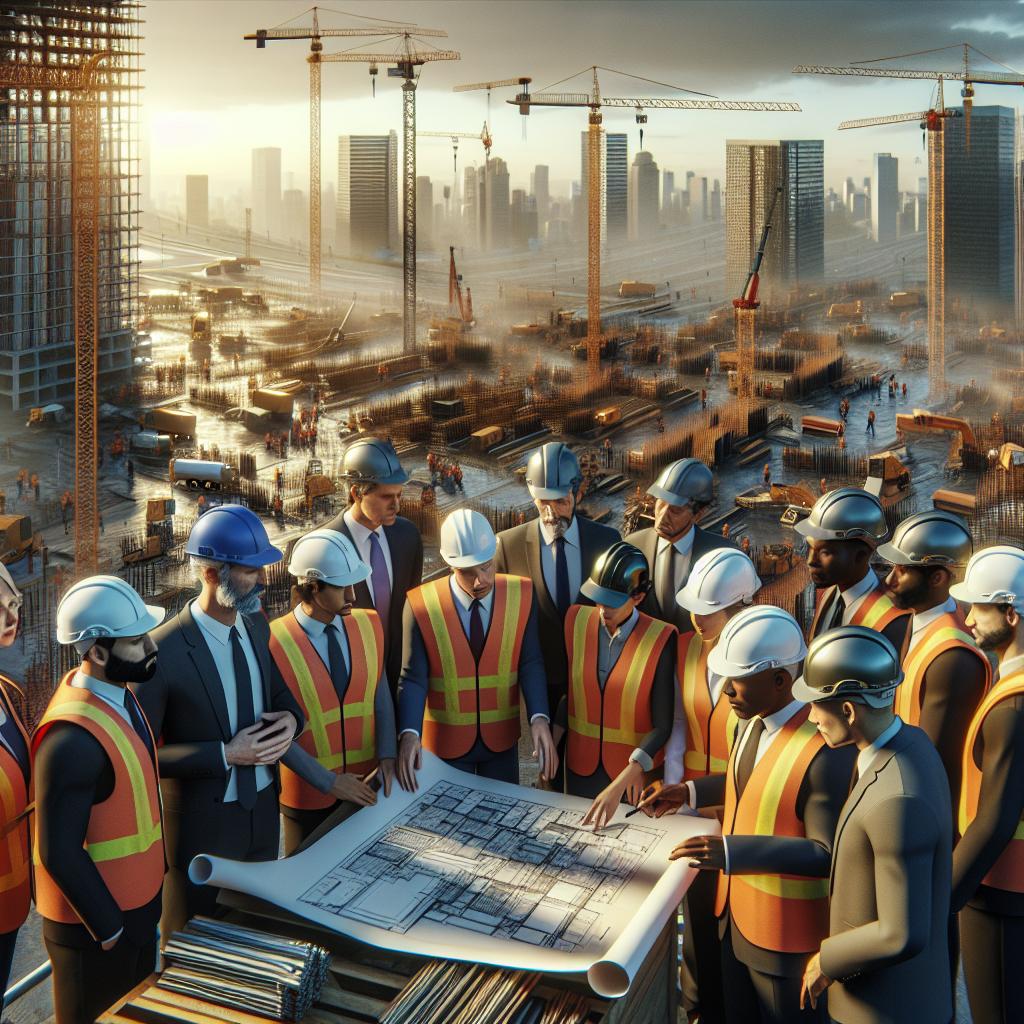 City leaders at construction site