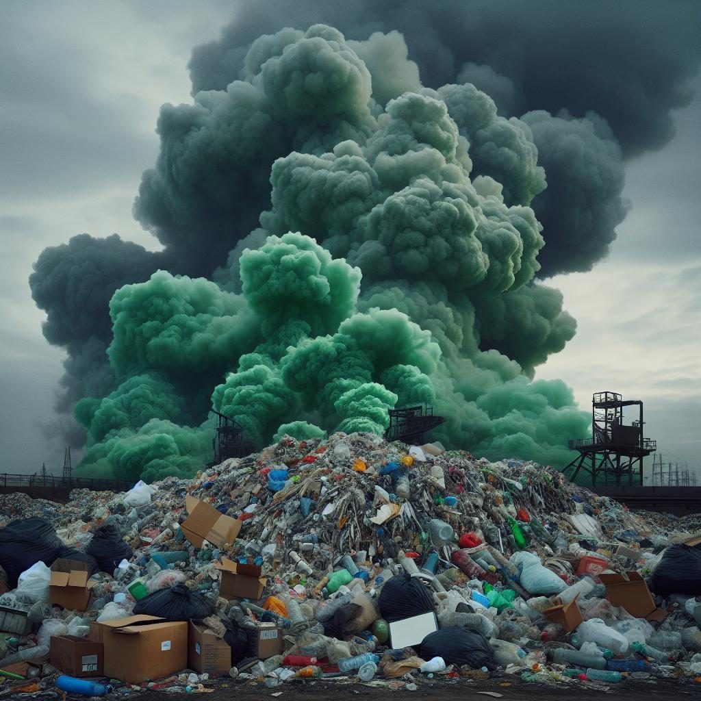 "Toxic fumes near landfill"