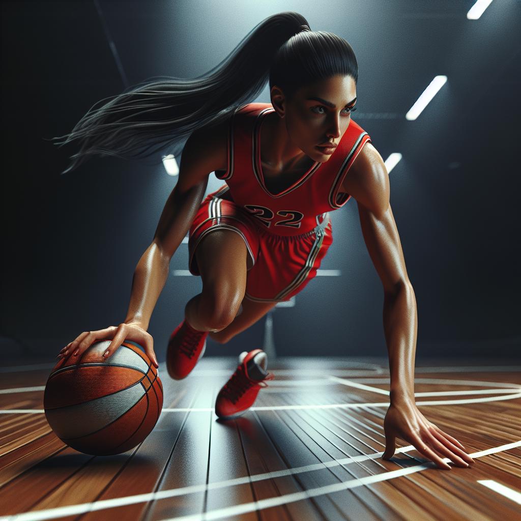 Basketball player in action.