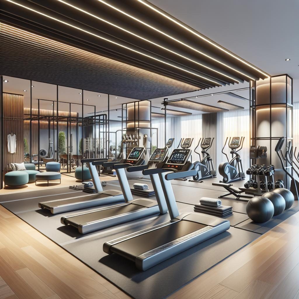 Modern private gym concept.