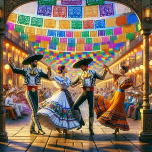 Colorful traditional Mexican dance.