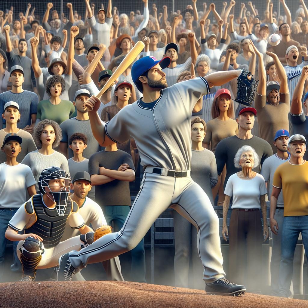 Baseball game excitement energy.