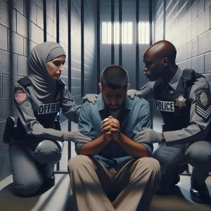 Officers saving inmate emotionally.