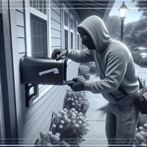 Mail theft surveillance footage.