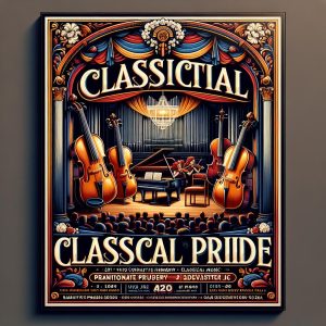 Classical Pride concert poster.