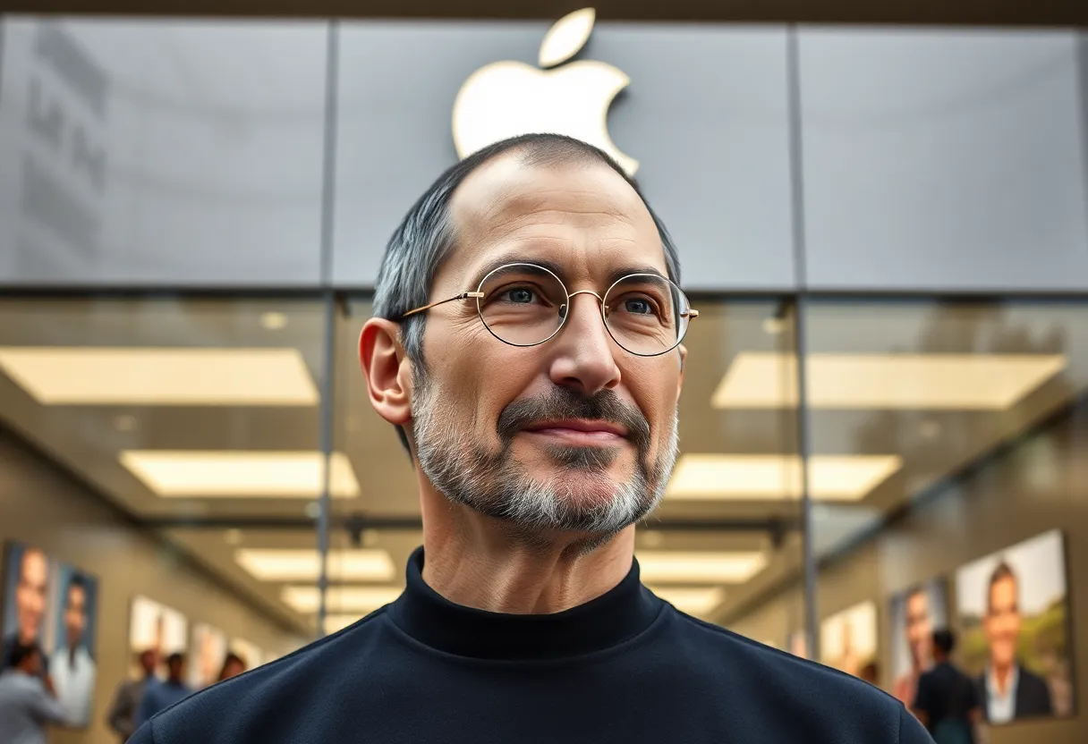 Steve Jobs at Apple Store Cupertino