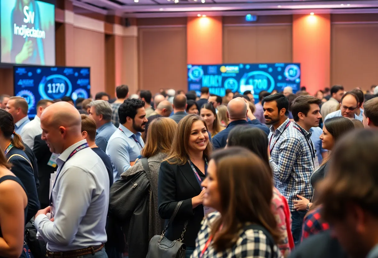 Marketing leaders in discussion at a conference in San Francisco