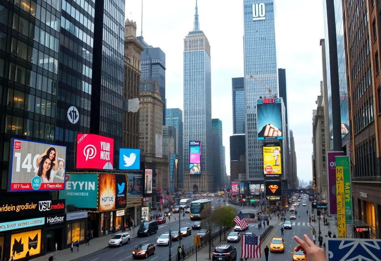 New York skyline representing social media marketing trends