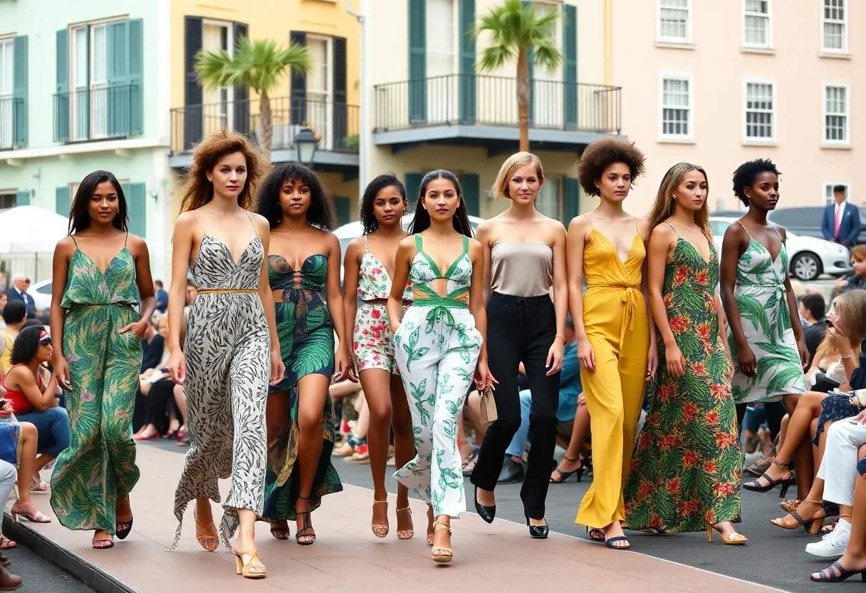 Runway showing sustainable fashion in Charleston