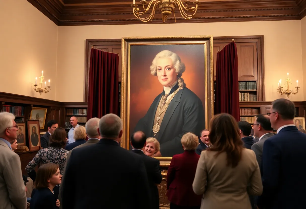 Ceremony for the portrait unveiling of Joseph P. Riley Jr. at The Citadel.