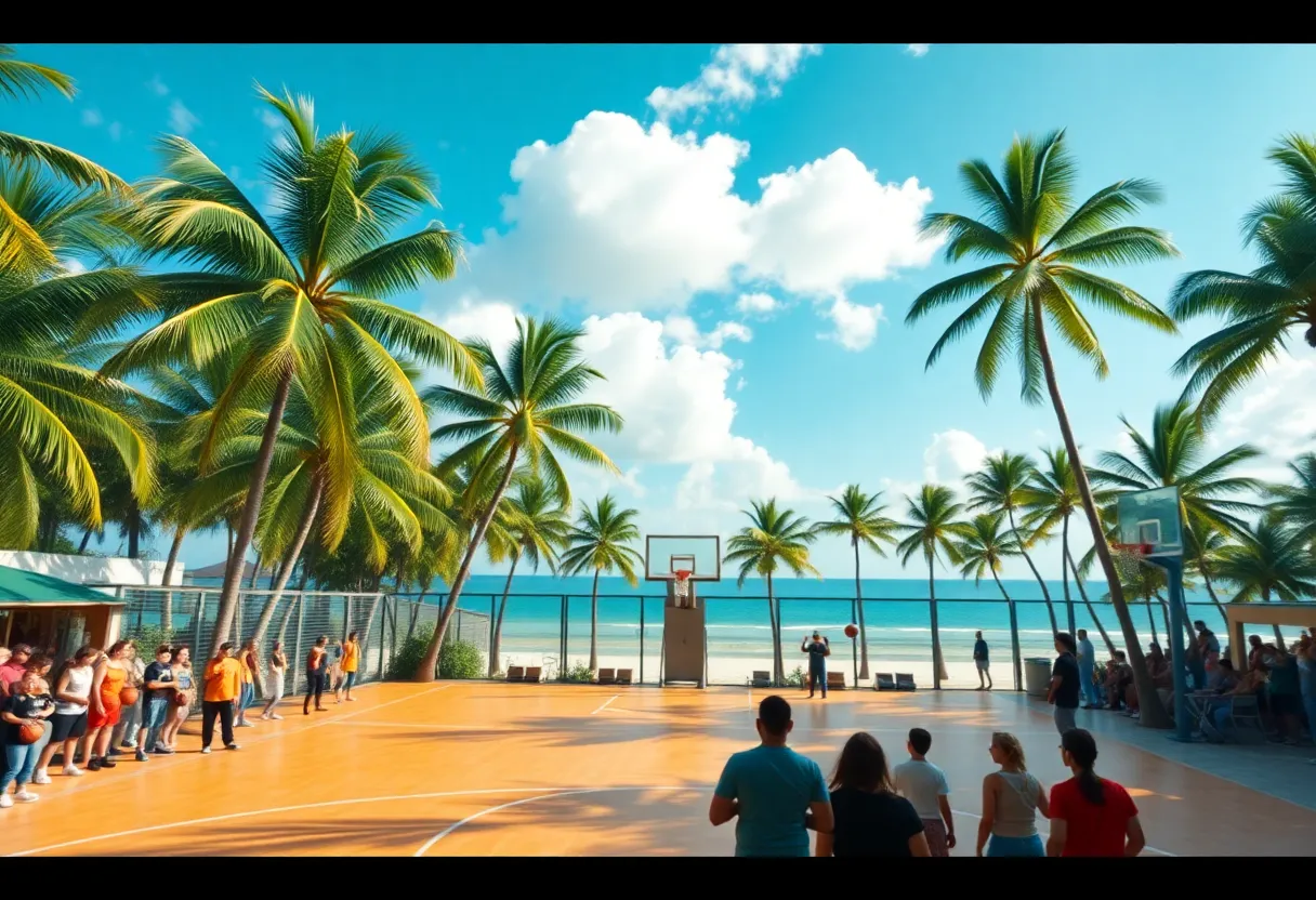 Charlotte Men's Basketball team competing in Hawaii