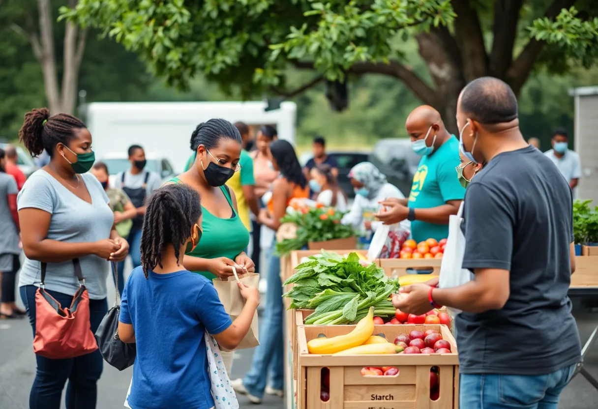 Volunteers providing food assistance in South Carolina