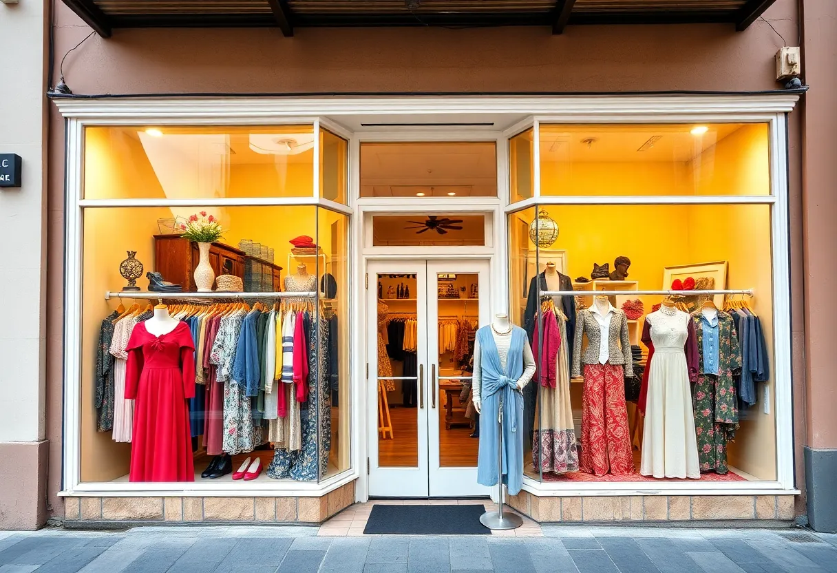 Historic storefront of M. Dumas and Sons in Charleston