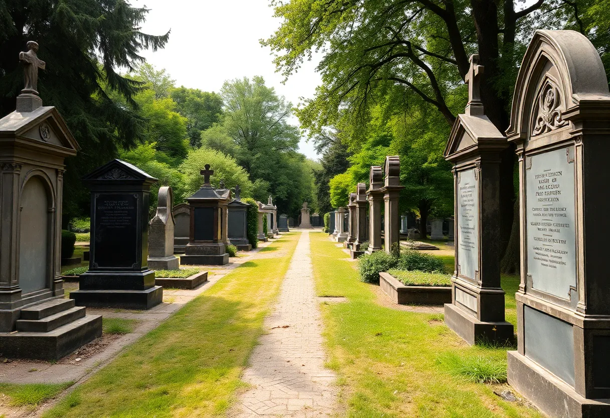 Pathway at Scanlonville Cemetery in Mount Pleasant, S.C.