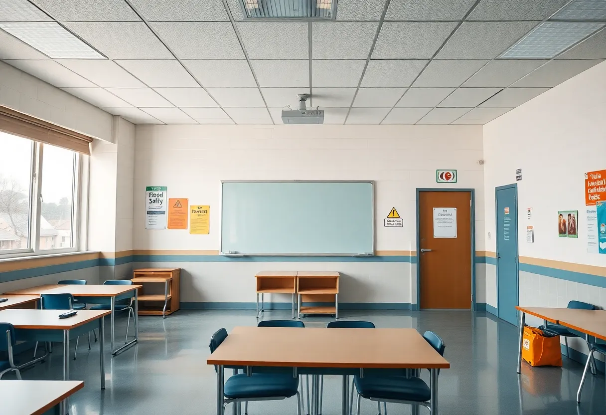 A secure classroom environment promoting safety for students and staff.