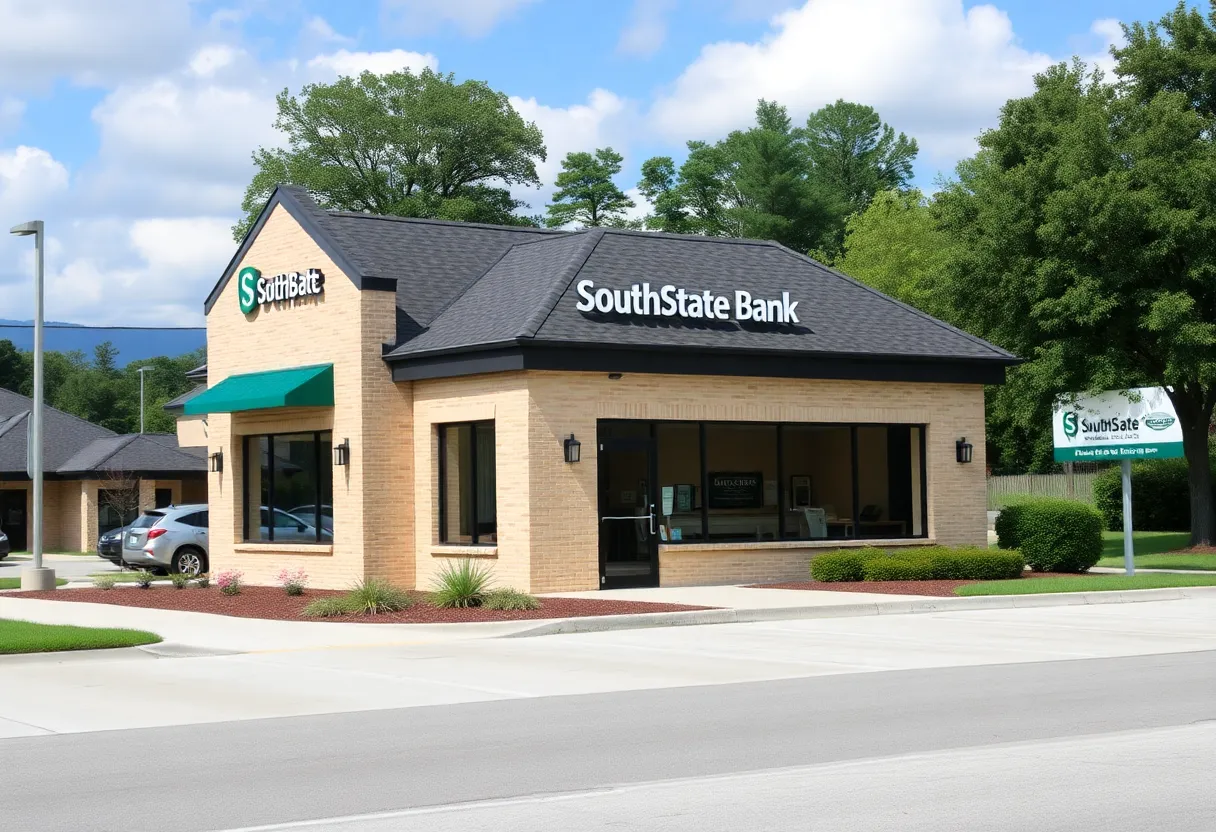 Exterior view of a SouthState Bank branch