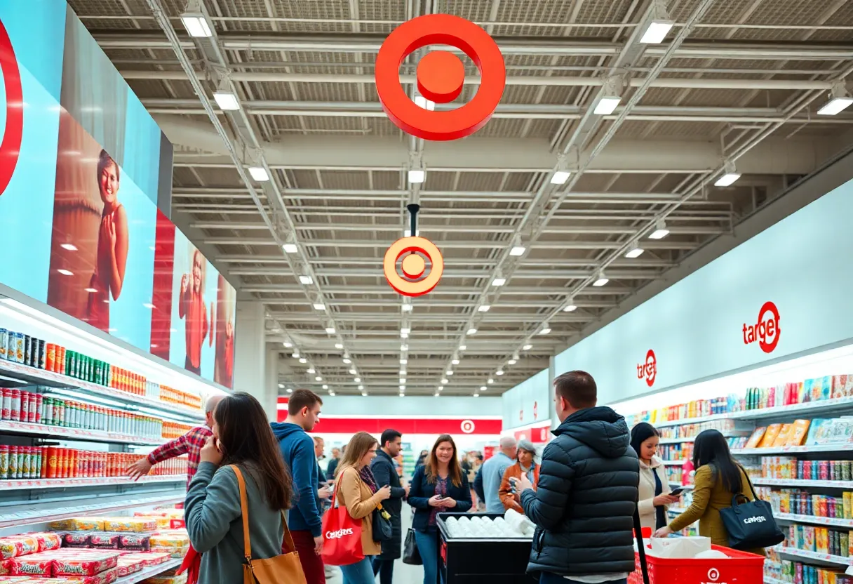 Customers shopping at a modern Target store in 2025.