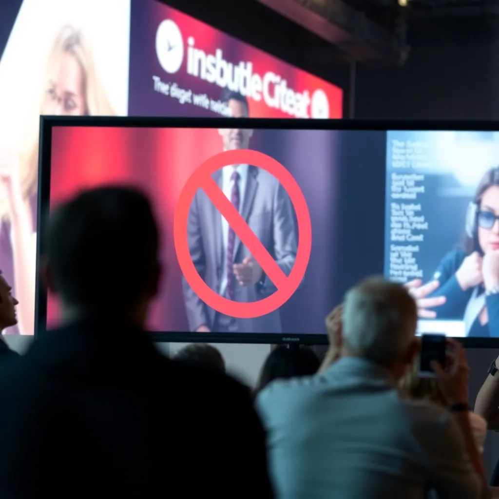 A digital screen with ad-blockers and a divided audience.