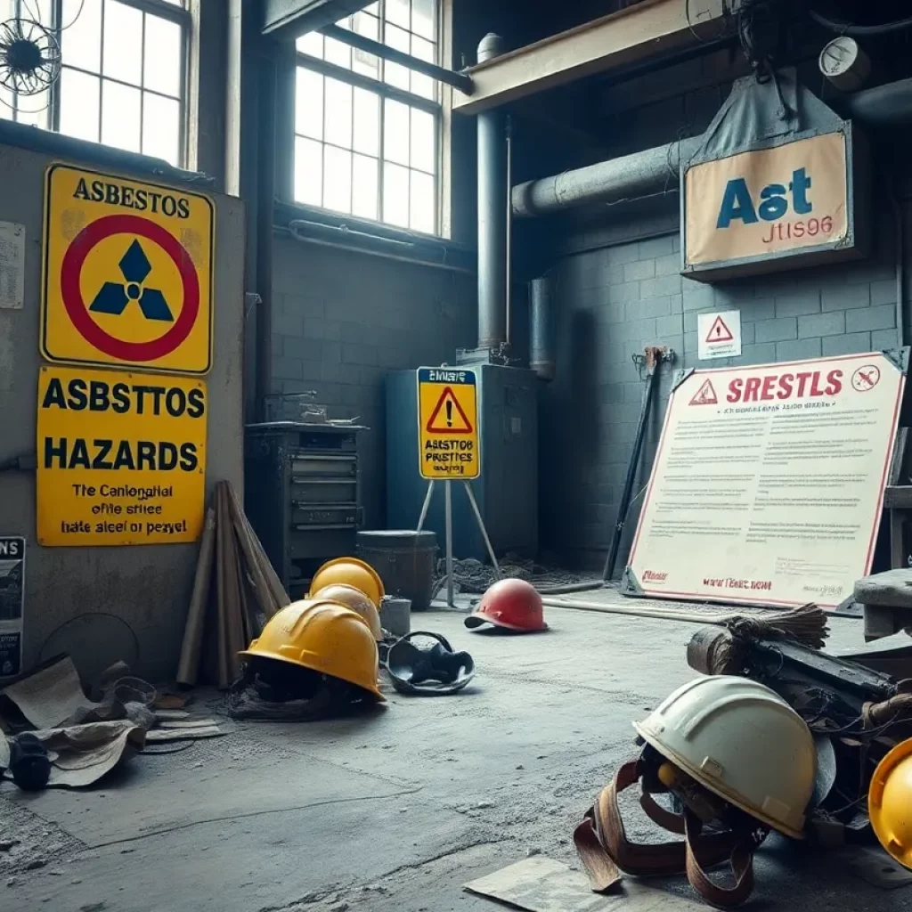 Dangerous asbestos exposure in the workplace.