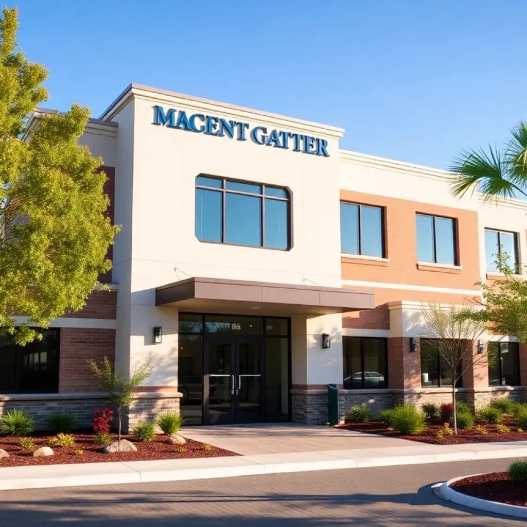 Rendering of a new medical pavilion in Bluffton, SC