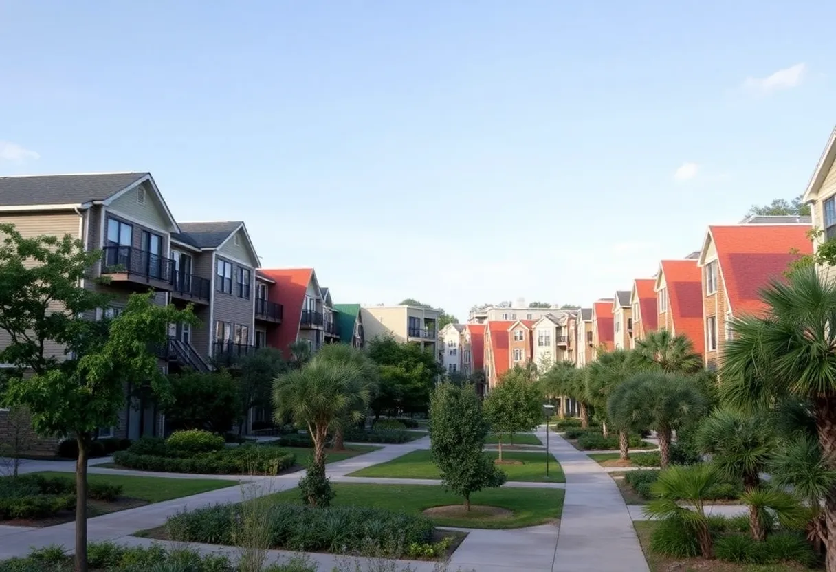 Affordable housing developments in Charleston with modern architecture.