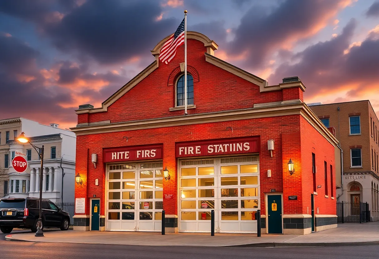 Historic fire station in Charleston symbolizing community resilience