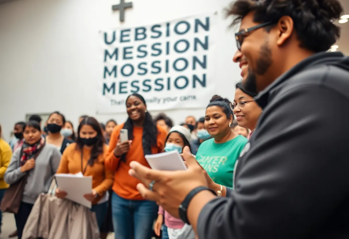 Community members gathered to support the Star Gospel Mission's new initiative against homelessness.