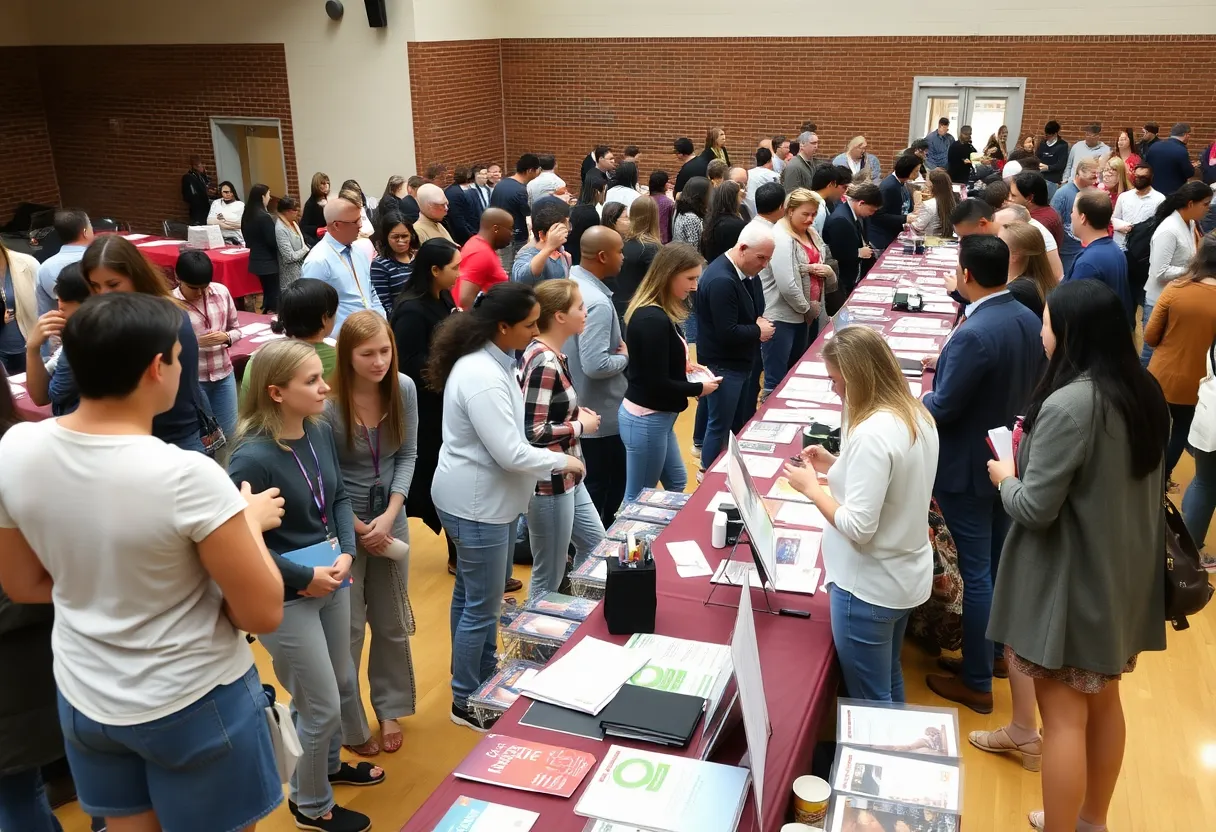 Job seekers at Charleston County job fair