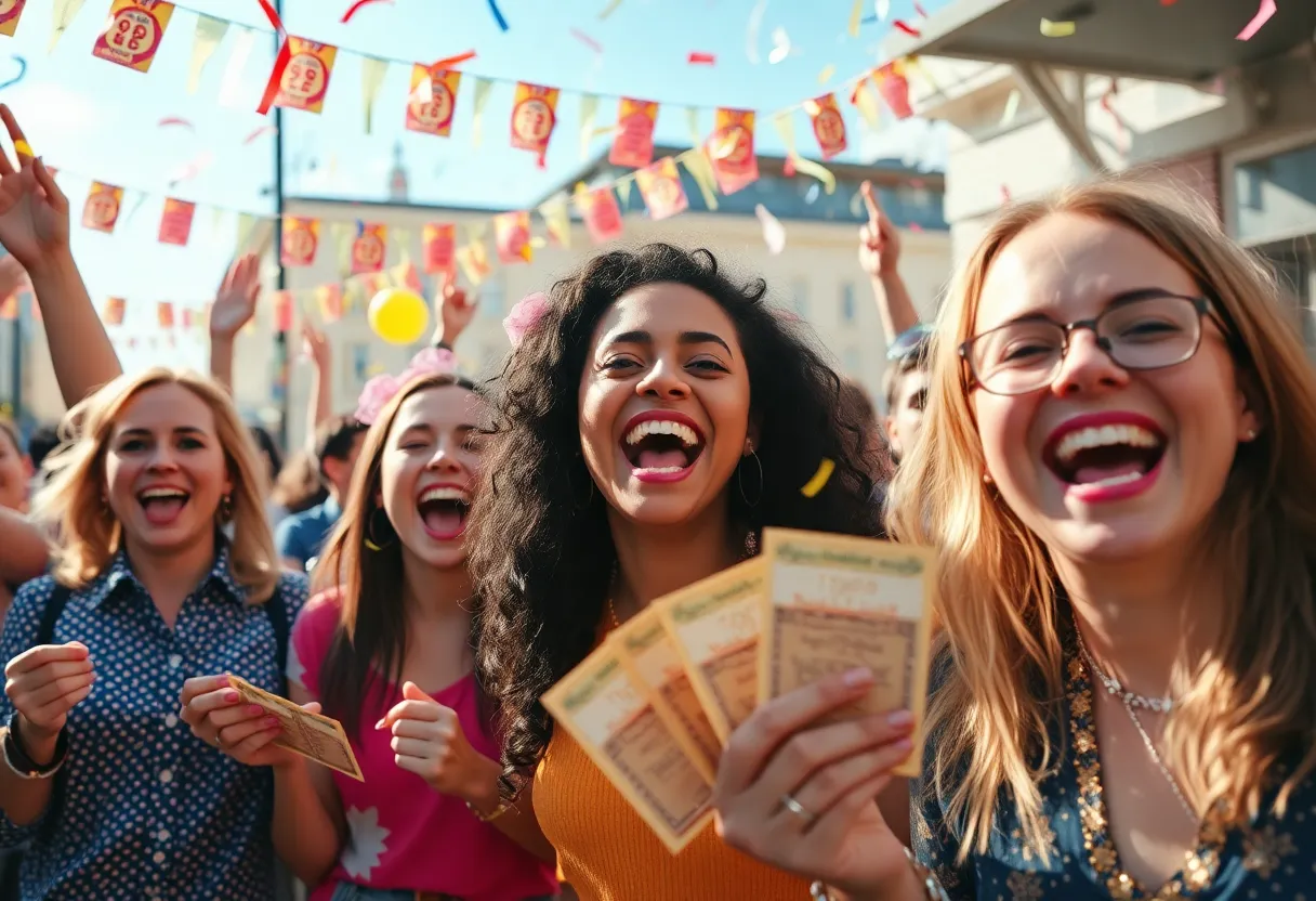 Celebration of lottery wins in Charleston with festive atmosphere