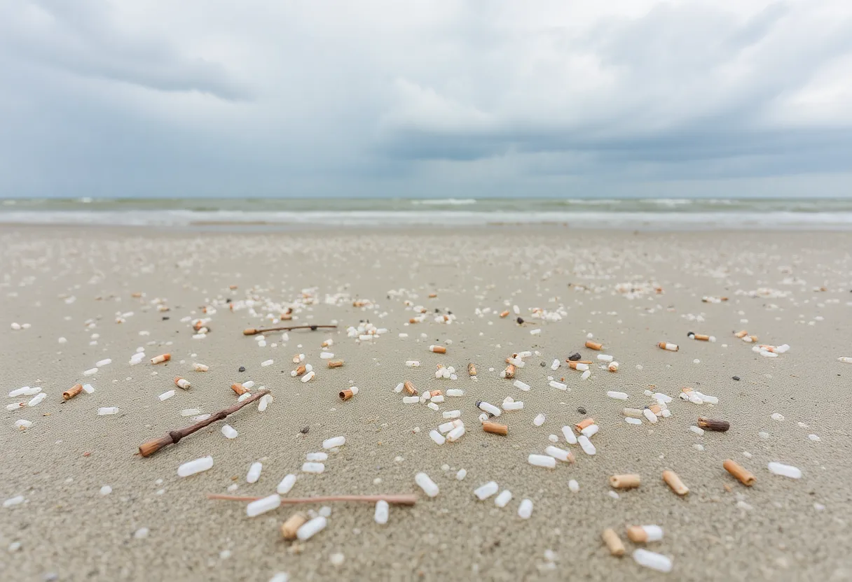 Charleston beach affected by nurdle pollution