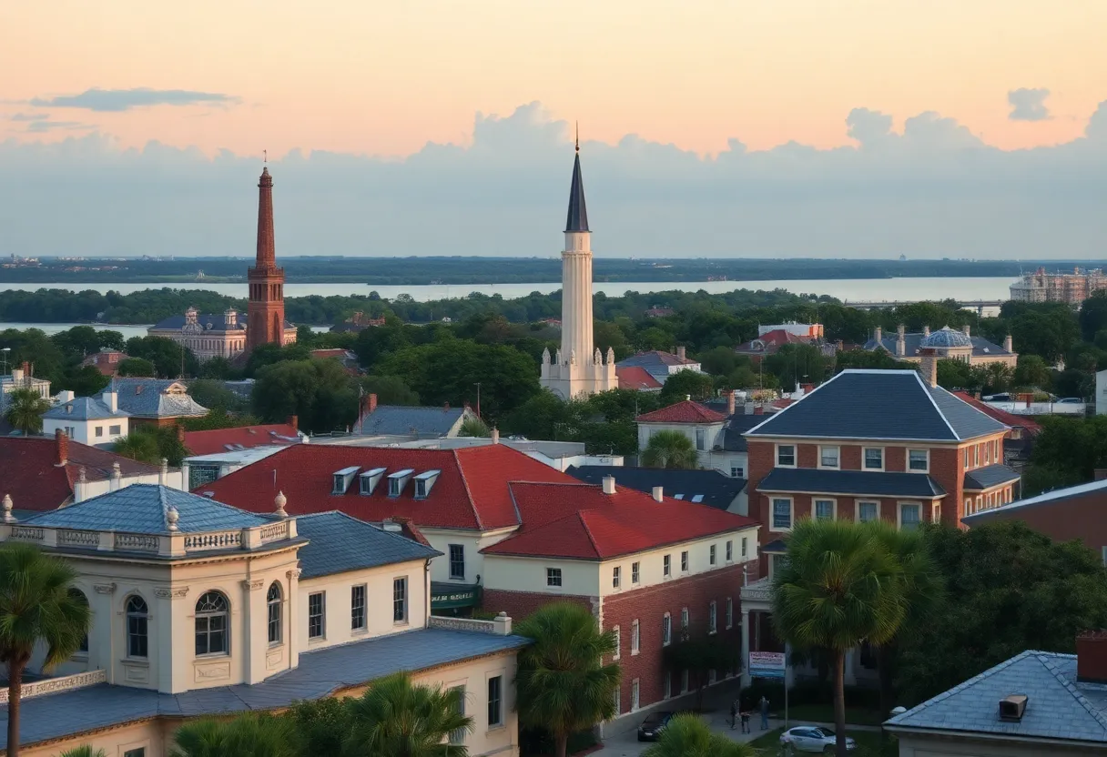 A beautiful landscape of Charleston, SC, highlighting its historical significance.