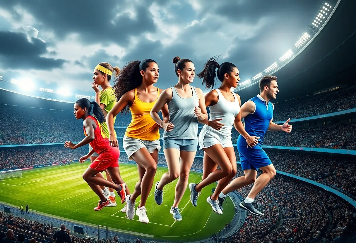 Diverse athletes representing inclusivity in sports