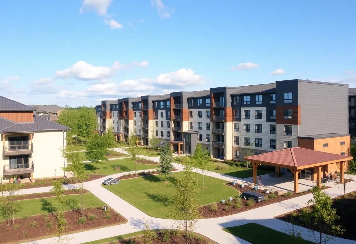 Rendering of Esau Jenkins Village housing development for seniors on Johns Island