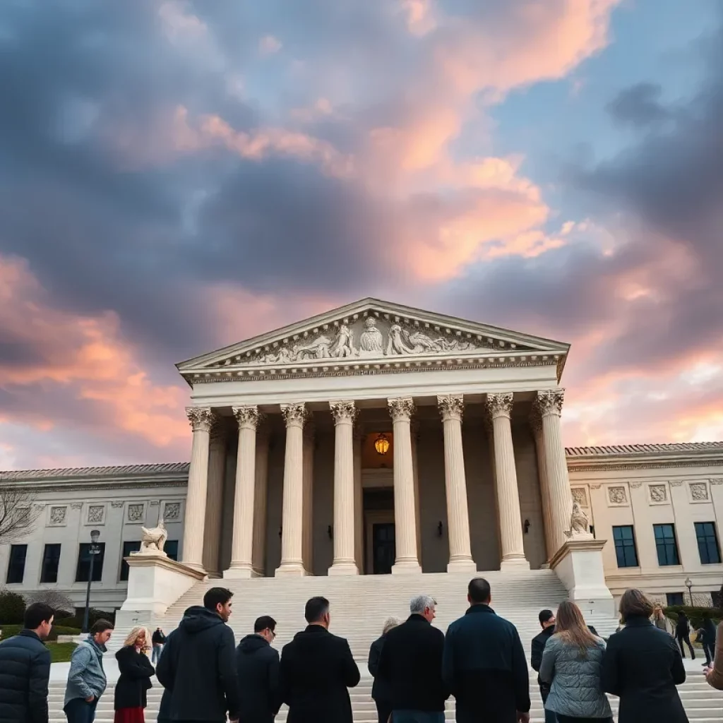 Exterior view of a federal courthouse in Washington, D.C.