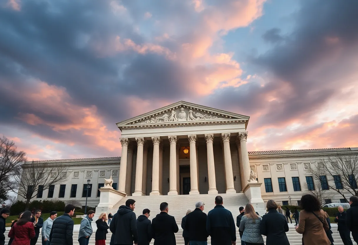 Exterior view of a federal courthouse in Washington, D.C.