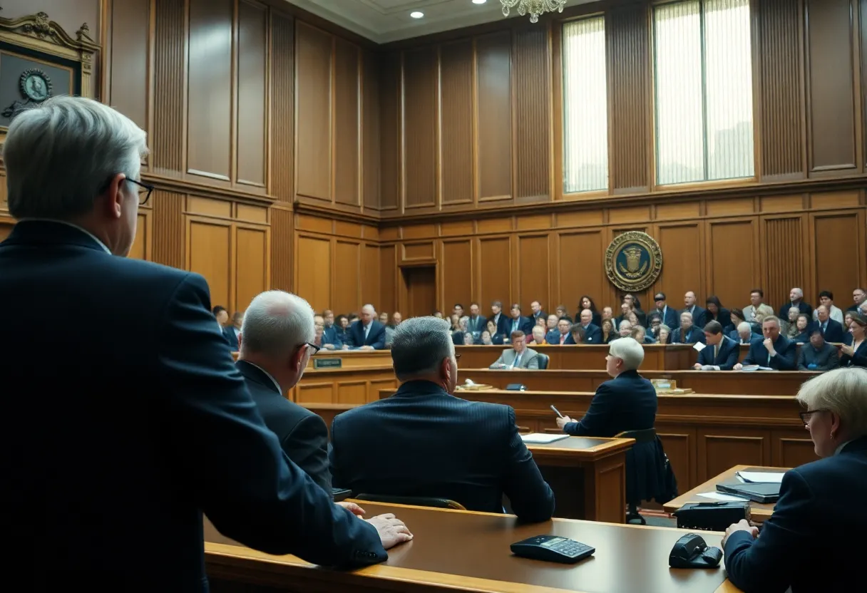 Courtroom scene for the Idaho student murders trial.