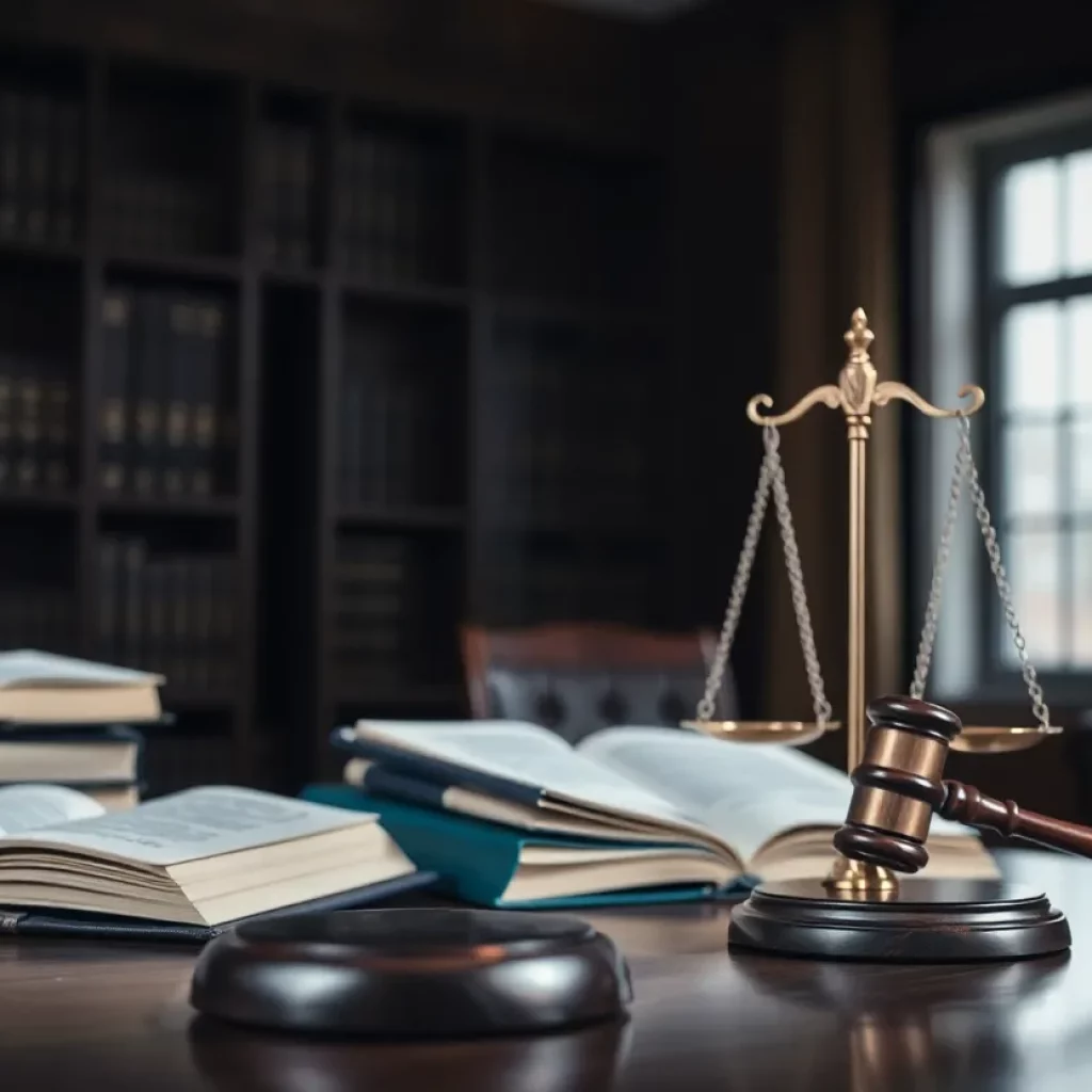A law office representing ethical dilemmas in legal practice