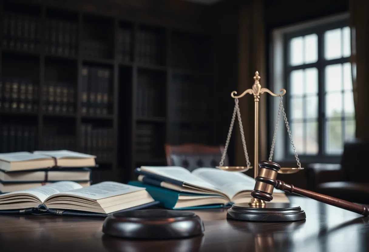 A law office representing ethical dilemmas in legal practice