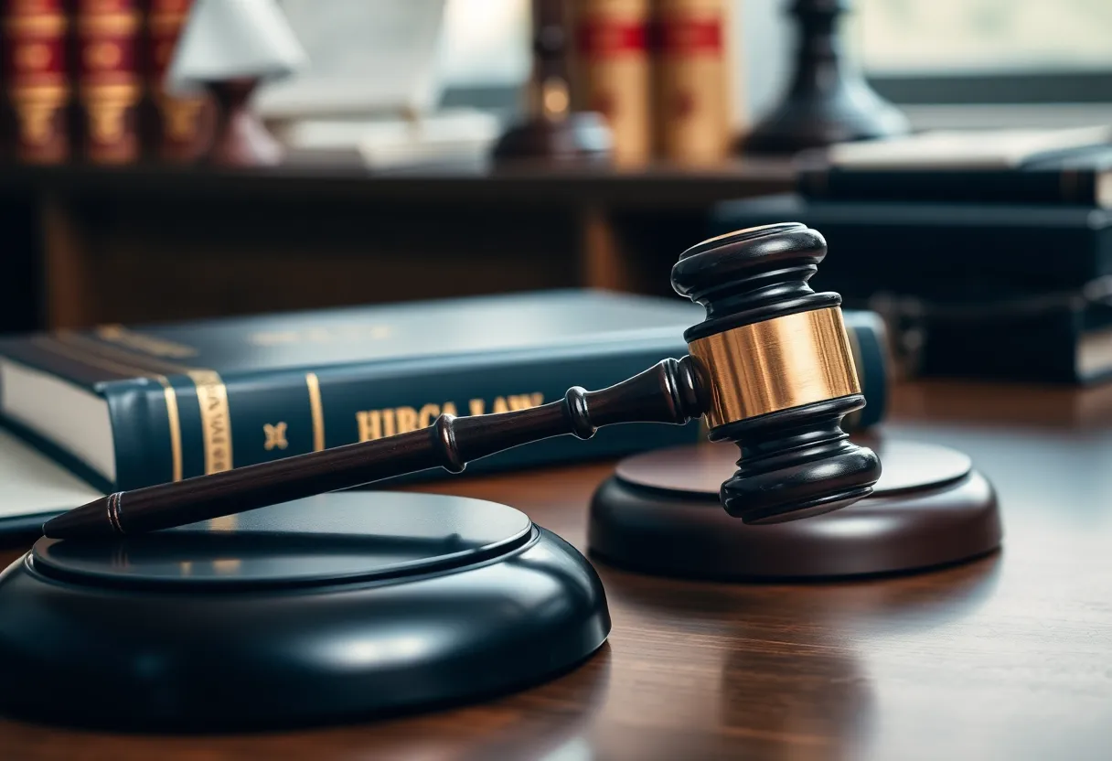 Desk with law books and gavel representing lawyer misconduct