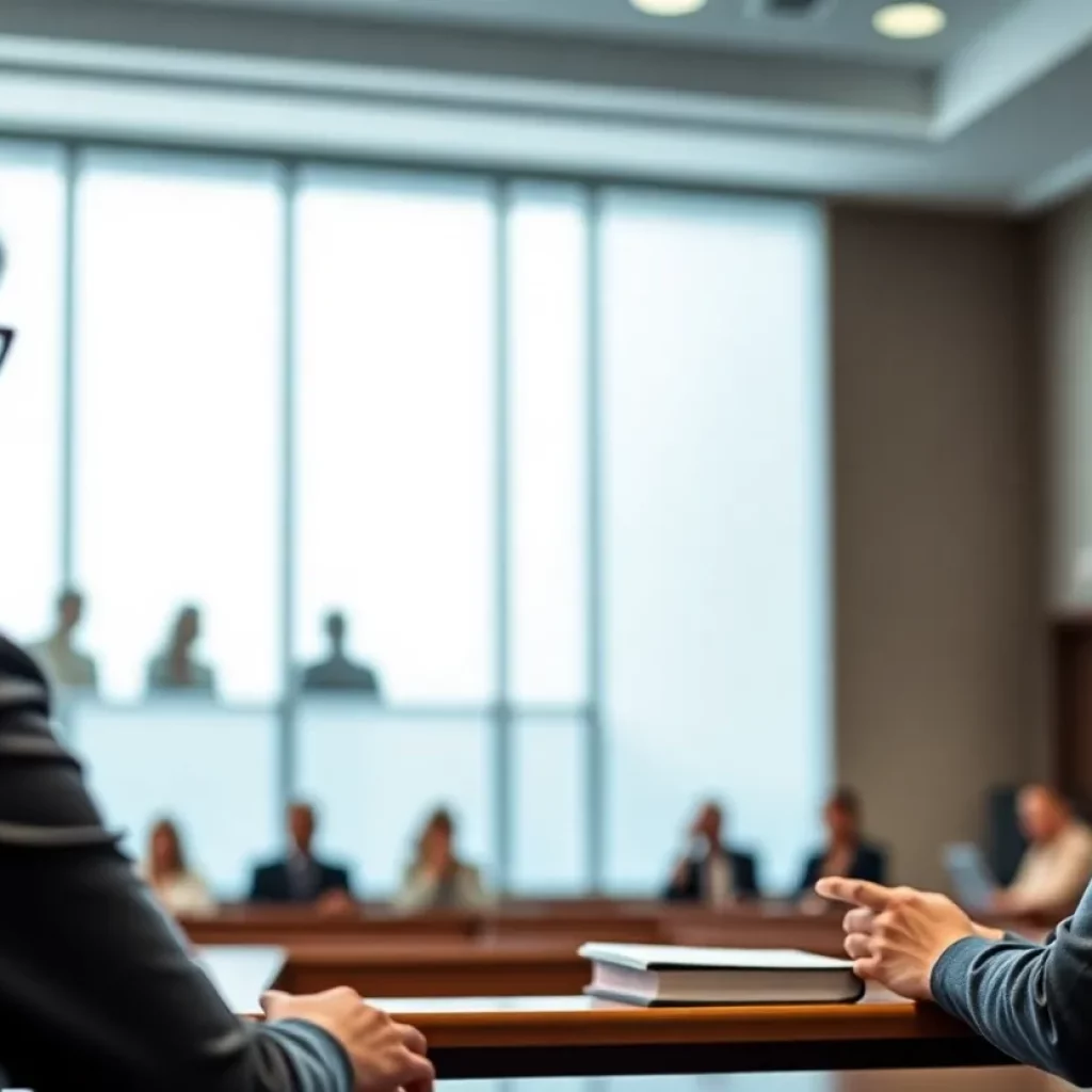 A representation of South Carolina's legal landscape showcasing challenges and achievements.