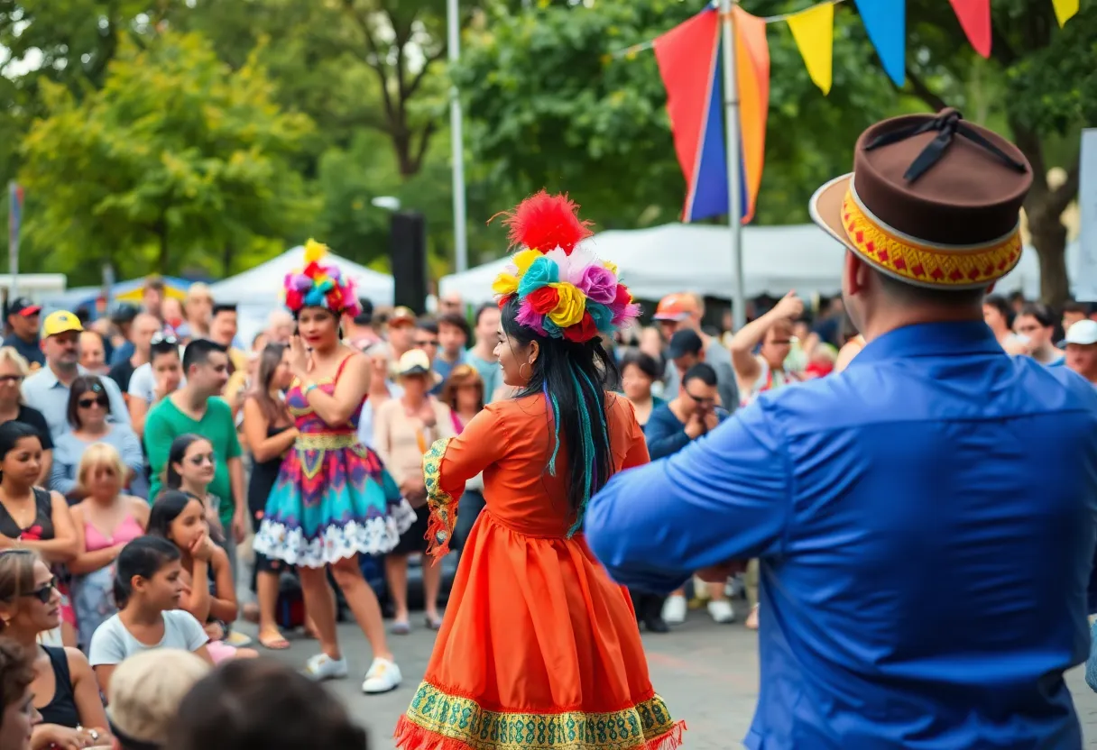 Crowd enjoying performances at Spoleto Festival USA