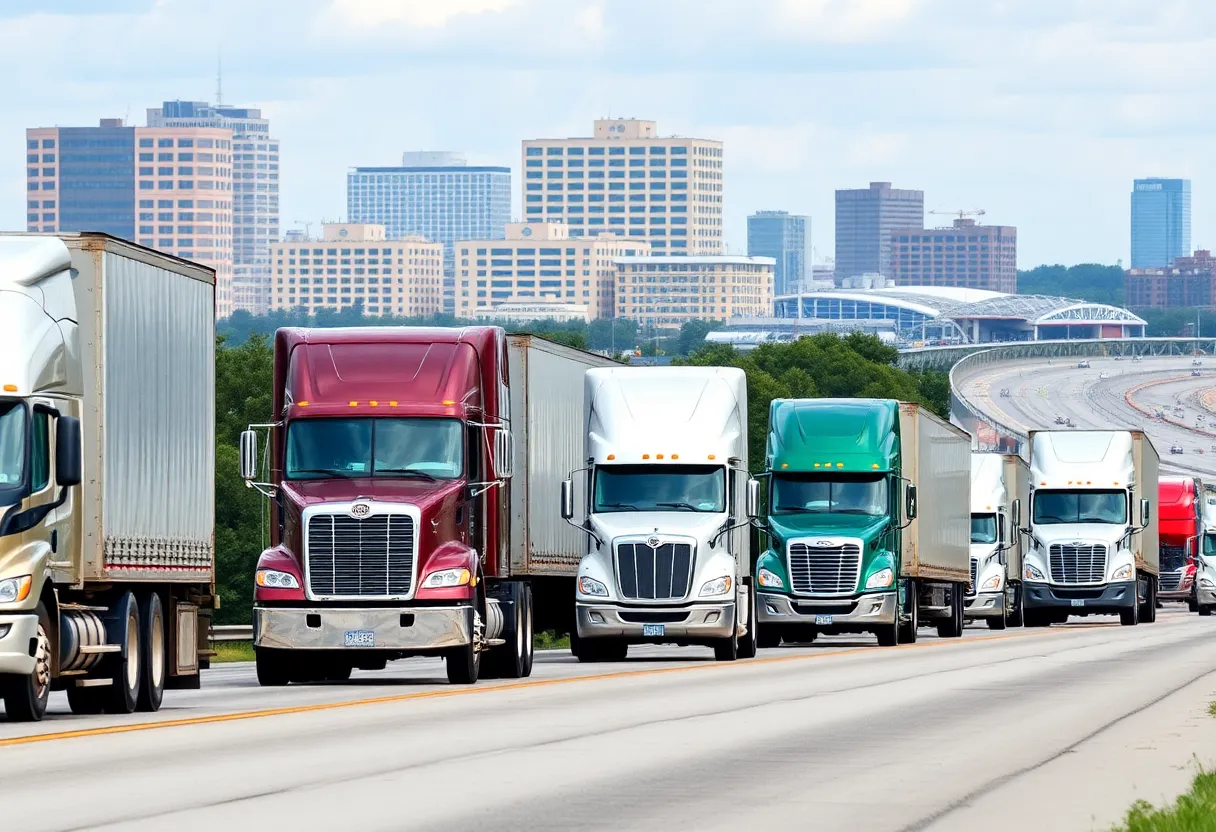 Trucks on a South Carolina highway